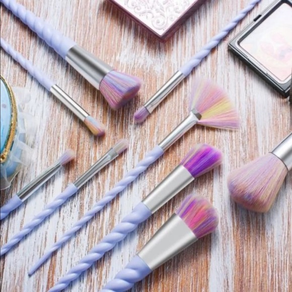 Unicorn 10PC Kabuki Makeup Brush Set - Picture 5 of 7